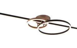 Plafonder-Trio Lighting Montilla Plafond LED svart/kaffebrun