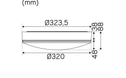 Badrumslampor Tak|Plafonder < Hidealite Moon Basic Plafond Sensor 32cm LED 3000K/4000K 16W Vit IP44