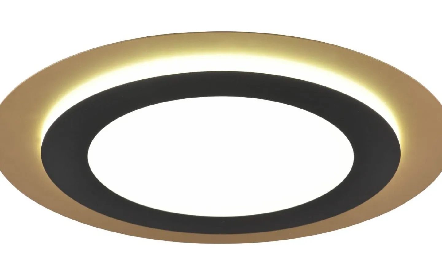 Plafonder-Trio Lighting Morgan Plafond LED 45cm matt svart/guld