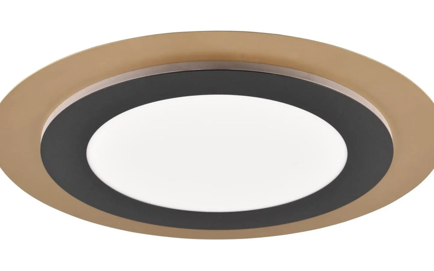 Plafonder-Trio Lighting Morgan Plafond LED 45cm matt svart/guld