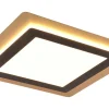 Plafonder-Trio Lighting Morgan Plafond LED 45x45cm matt svart/guld