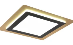 Plafonder-Trio Lighting Morgan Plafond LED 45x45cm matt svart/guld