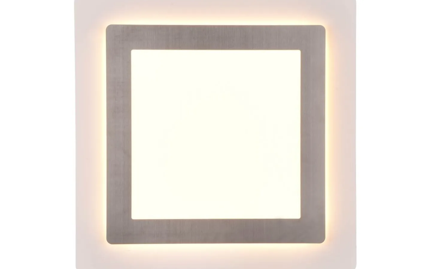 Plafonder-Trio Lighting Morgan Plafond LED 45x45cm vit/borstad stål