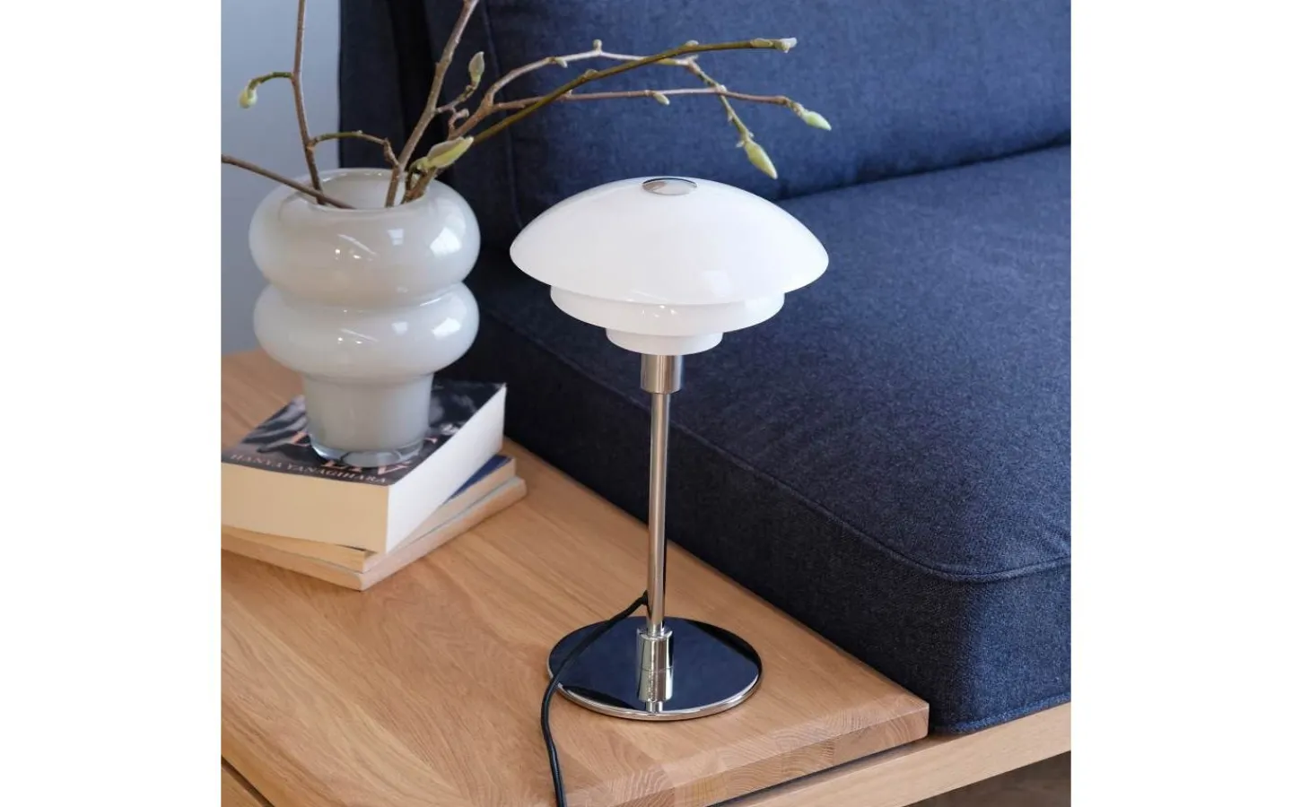 Bordslampor-Dyberg Larsen Morph D21 Bordslampa 35cm Opal/Krom