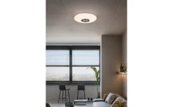 Plafonder-Reality Musica Plafond LED 41cm med Bluetooth-högtalare vitt stjärnljus RGBW