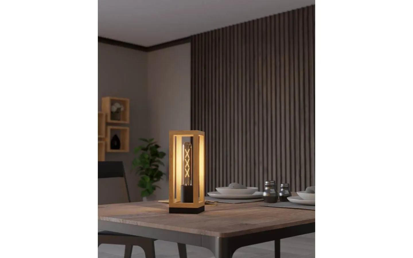 Bordslampor < Eglo Nafferton Bordslampa 28cm Natur