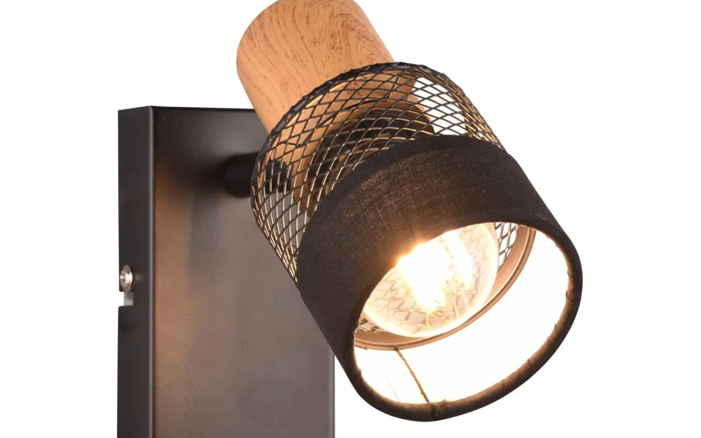 Läslampor < Trio Lighting Nandini Spotlight E14 matt svart/trä