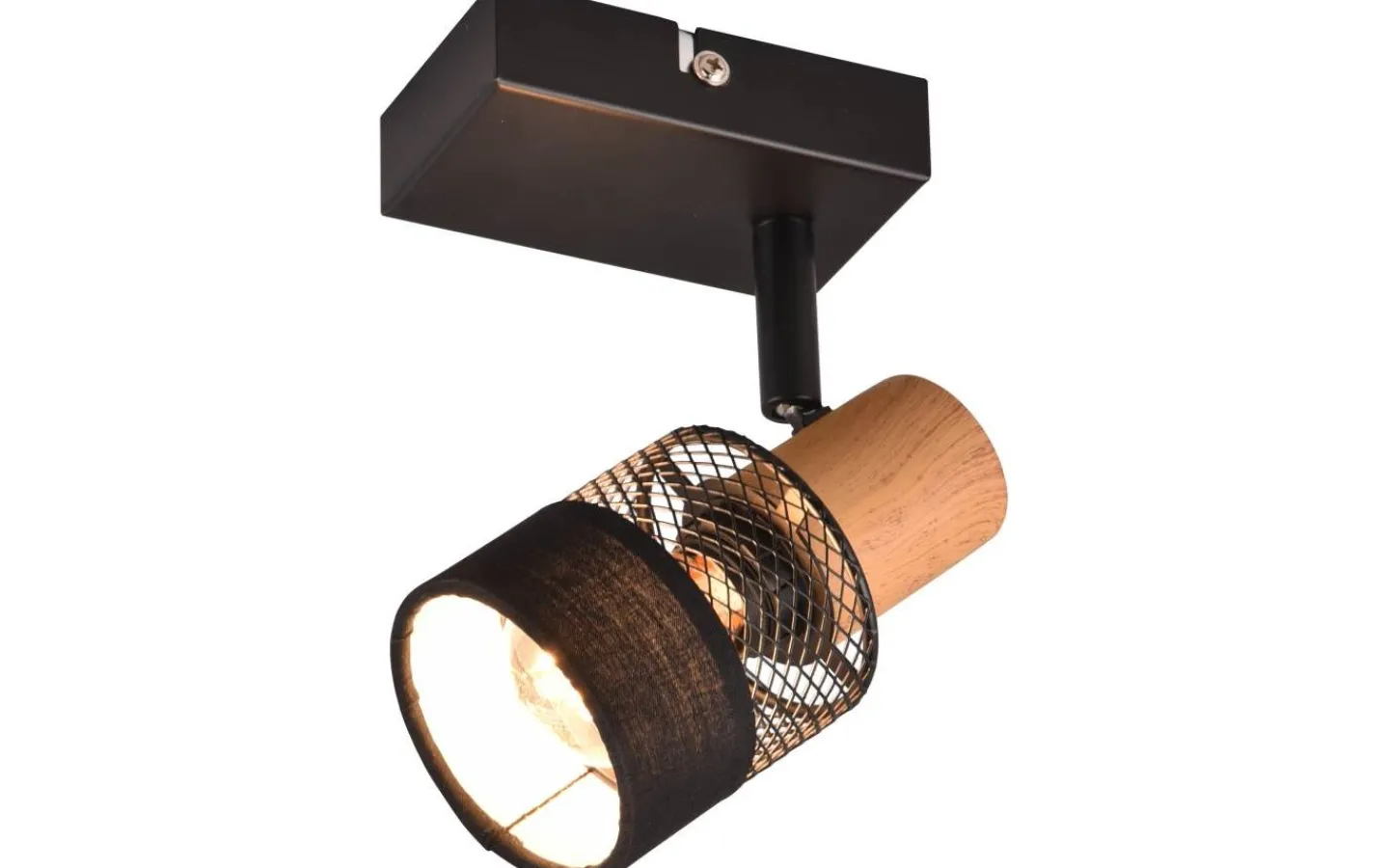 Läslampor < Trio Lighting Nandini Spotlight E14 matt svart/trä