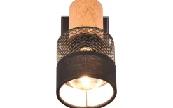 Läslampor < Trio Lighting Nandini Spotlight E14 matt svart/trä