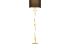Golvlampor-Trio Lighting Nandor Golvlampa E27 + LED svart/guld