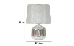 Bordslampor-Mauro Ferretti Napoli Bordslampa 29cm Vit/Silver
