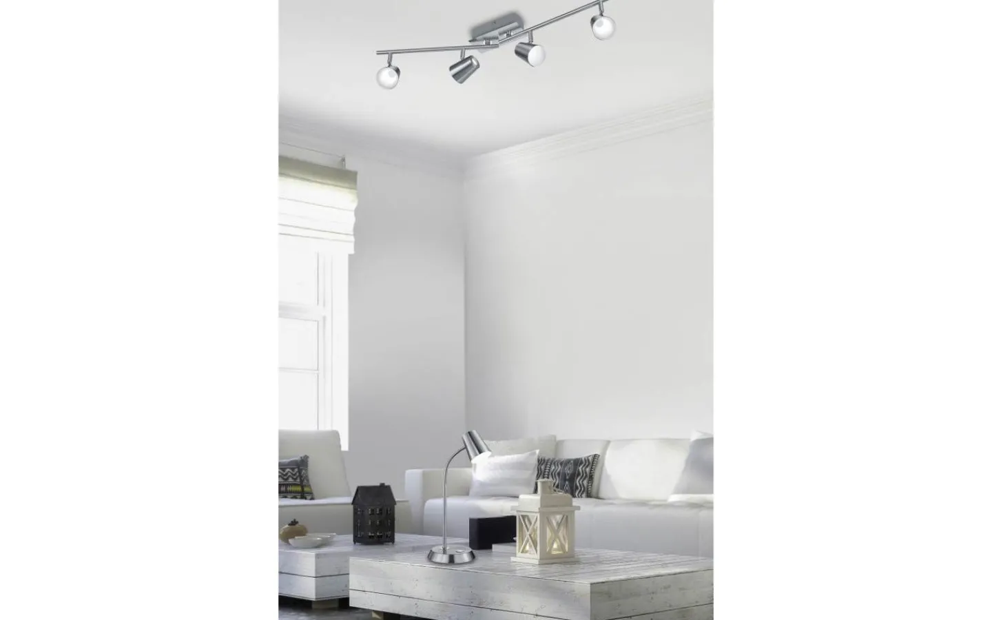 Skrivbordslampor-Trio Lighting Narcos Skrivbordslampa LED i borstat stål