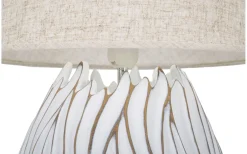 Bordslampor < Mauro Ferretti Natural Bordslampa 48cm Vit/Beige