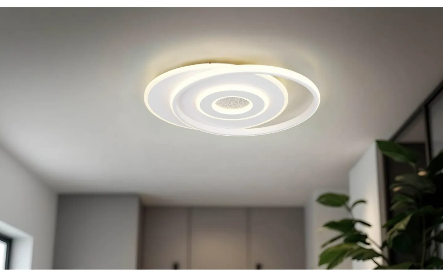Plafonder-Trio Lighting Nazar Plafond LED 48cm mattvit