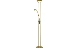 Golvläslampor|Uplight-Aneta Nice Golvlampa 1,8m LED 3000K 20W+5W Antik