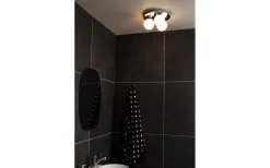 Badrum|Badrumslampor Tak-Aneta Nicosia Plafond 25cm 3L Badrum Krom/Vit IP44