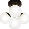 Badrum|Badrumslampor Tak < Aneta Nicosia Plafond 26cm 4L Badrum Svart/Vit IP44