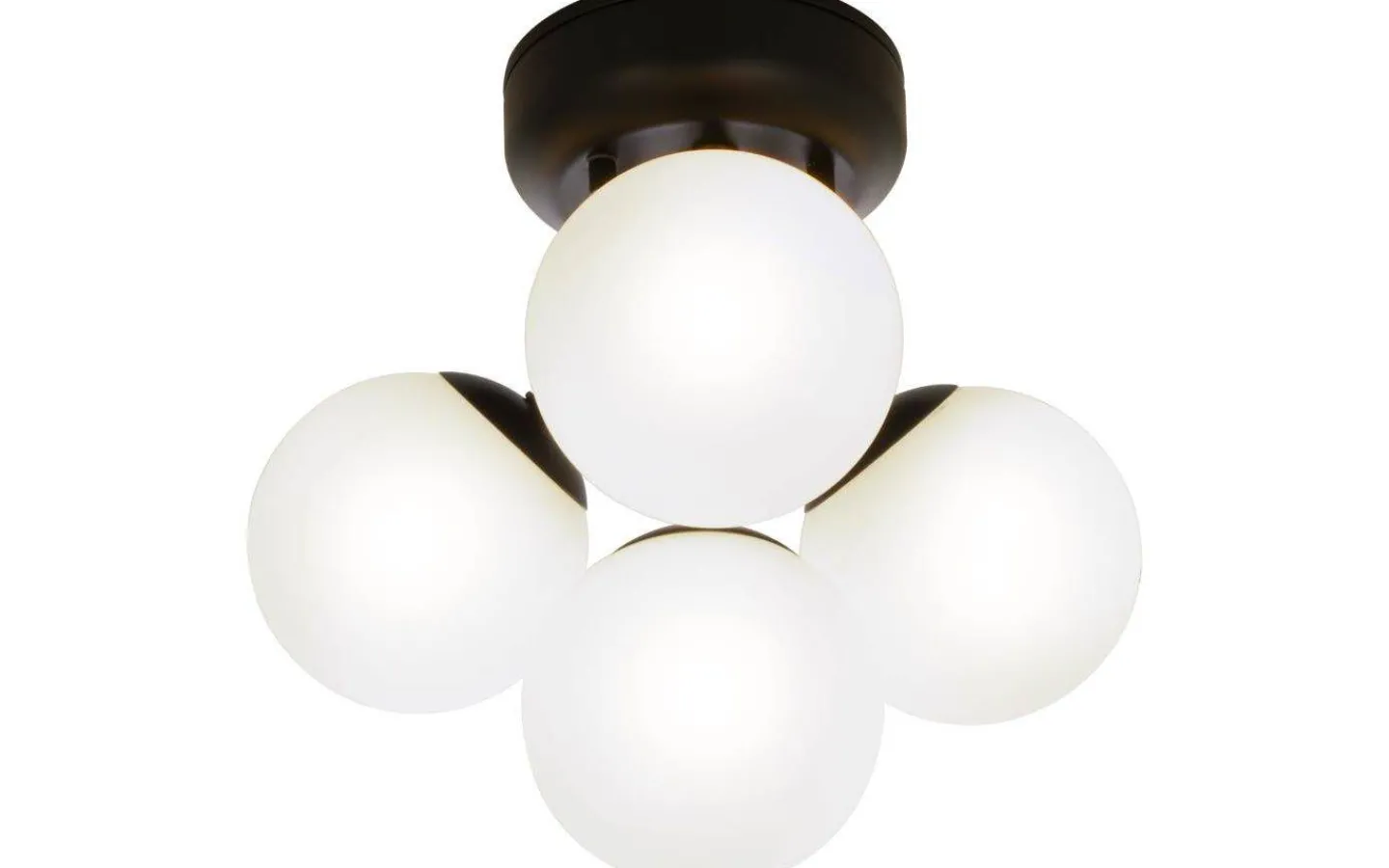 Badrum|Badrumslampor Tak < Aneta Nicosia Plafond 26cm 4L Badrum Svart/Vit IP44