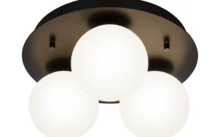 Badrum|Sovrum < Aneta Nicosia Plafond 25cm 3L Badrum Svart/Vit IP44