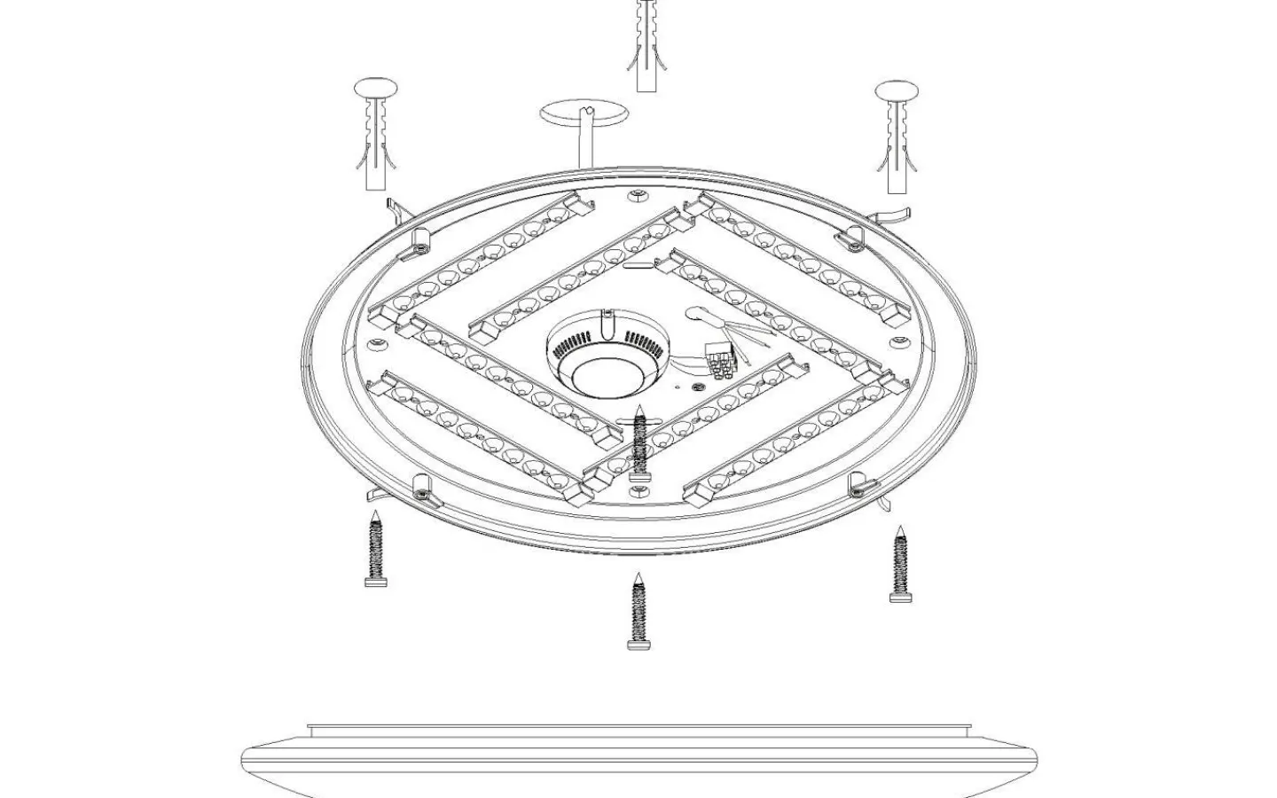 Plafonder-Eglo Nieves Plafond 51cm LED 3000K 31W Vit