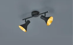 Takspot Med 2 Lampor-Reality Nina Spotlight 2-delad E14 svart