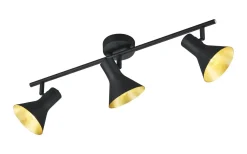 Avlånga Takspotlights|Takspot Med 3 Lampor-Reality Nina Spotlight 3-delad E14 svart