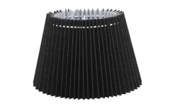 Plisserade Lampskärmar|Ovala Lampskärmar < Oriva Nody Lampskärm Oval 22cm Veckad Svart
