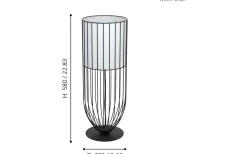 Bordslampor < Eglo Nosino Bordslampa 58cm Svart