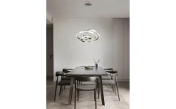 Stora Taklampor Ø50-69 Cm-Trio Lighting Nuria Takpendel 60cm LED i borstat stål