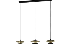Avlånga Taklampor-Eglo Nuvano Taklampa 99cm GU10 LED 3000K 4,5W Svart/Guld