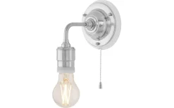 Lampetter-Karlskrona Lampfabrik Nylander - Förnicklad / Brytare / Vitt fäste