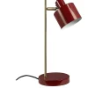 Skrivbordslampor < Dyberg Larsen Ocean Skrivbordslampa 43cm Mörkröd/Mässing