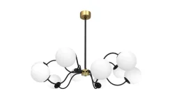 Stora Taklampor Ø70-150 Cm-Hallbergs Octopus Taklampa 104cm Svart/Opal