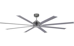 Takfläktar|Vardagsrum-Texa Design Octo Takfläkt 200cm Matt Nickel