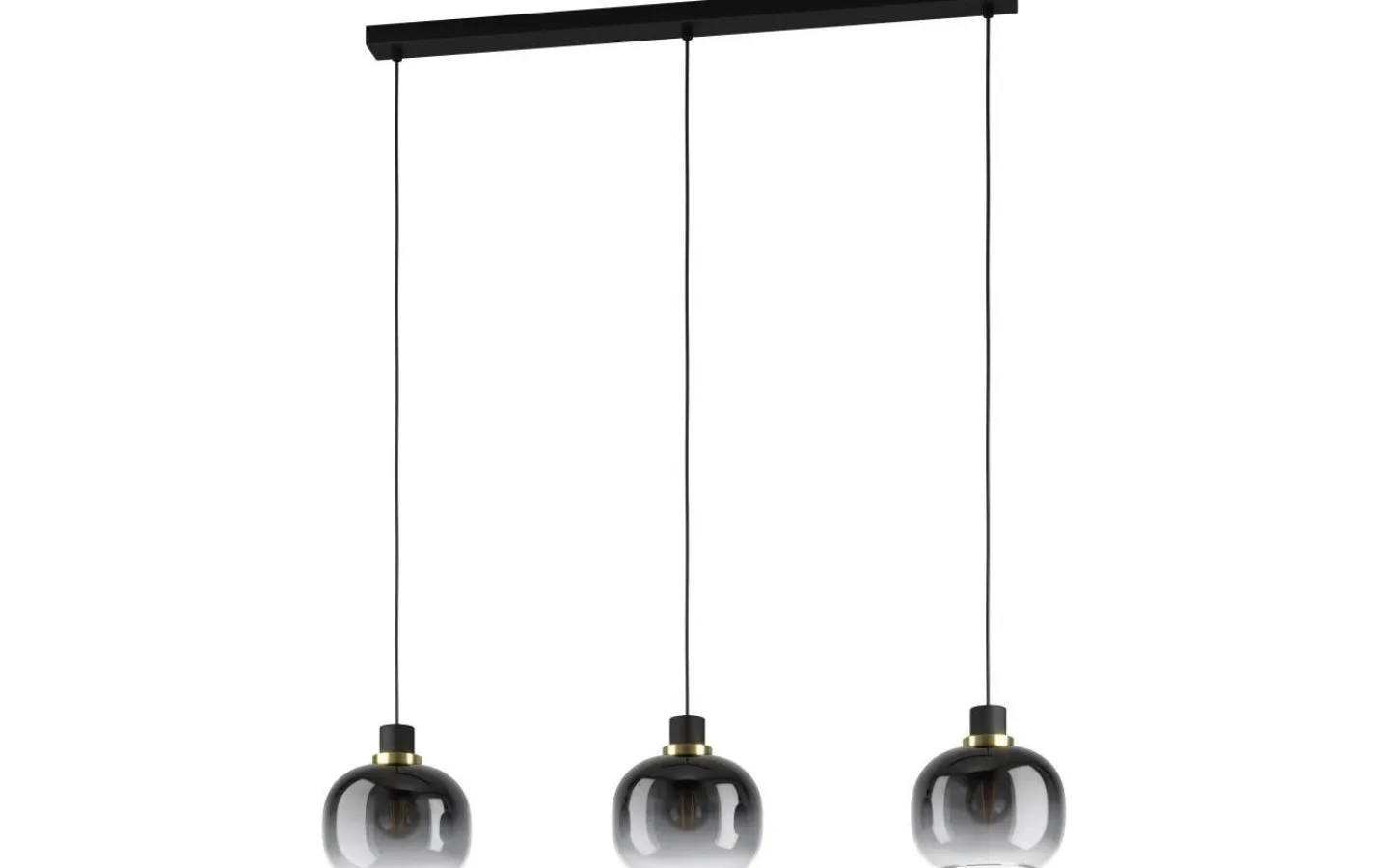 Avlånga Taklampor-Eglo Oilella Taklampa 95cm Svart/Grå