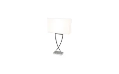 Vardagsrum|Sovrum < By Rydens Omega Bordslampa 69cm Krom/Vit