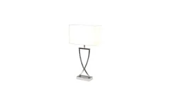 Vardagsrum|Sovrum < By Rydens Omega Bordslampa 52cm Krom/Vit