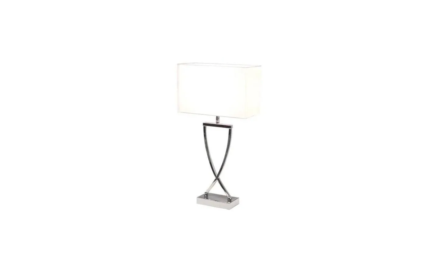 Vardagsrum|Sovrum < By Rydens Omega Bordslampa 52cm Krom/Vit