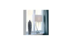 Vardagsrum|Sovrum < By Rydens Omega Bordslampa 52cm Krom/Vit