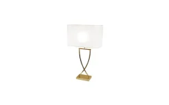Vardagsrum|Sovrum-By Rydens Omega Bordslampa 69cm Mässing/Vit