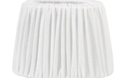 Plisserade Lampskärmar|Ovala Lampskärmar-PR Home Omera Oval Lampskärm 23cm Veckad Classico Vit