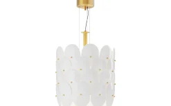 Stora Taklampor Ø50-69 Cm < By Rydens Omlott Taklampa 50cm Mässing/Vit