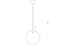 Kök & Matplats|Hall & Trappa-Aneta Opal Taklampa 30cm Matt Mässing