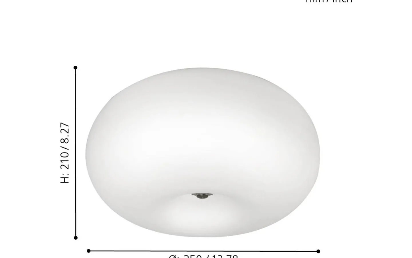 Plafonder-Eglo Optica Plafond 35cm Opal