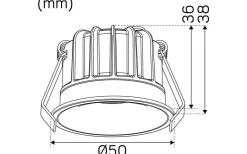 230V Led Spotlights < Hidealite Optic Deep XS Spotlight Dim to Warm 4W Vit IP44