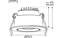 230V Led Spotlights < Hidealite Optic XS Tilt Spotlight 3000K 4W Vit IP44