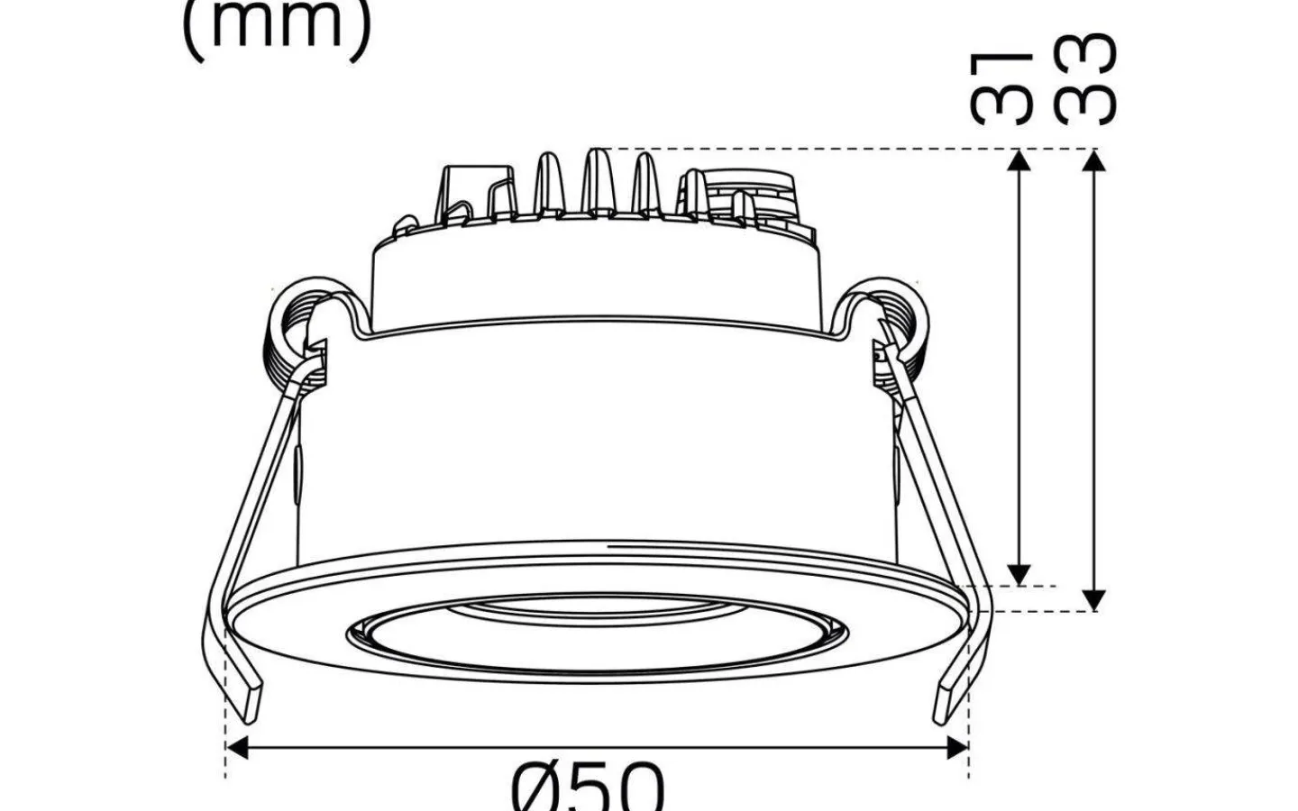 230V Led Spotlights < Hidealite Optic XS Tilt Spotlight 3000K 4W Vit IP44