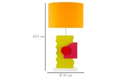 Bordslampor-Mauro Ferretti Optimo Bordslampa 60,5cm Orange