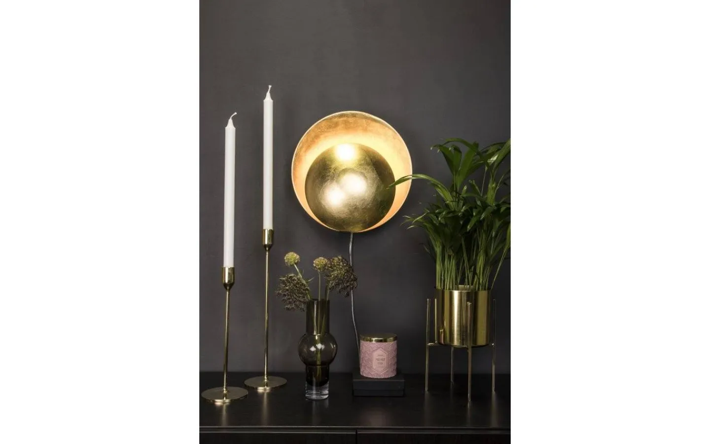 Vardagsrum|Hall & Trappa < Globen Lighting Orbit Vägglampa Guld