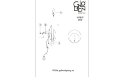 Vardagsrum|Hall & Trappa-Globen Lighting Orbit Vägglampa Svart